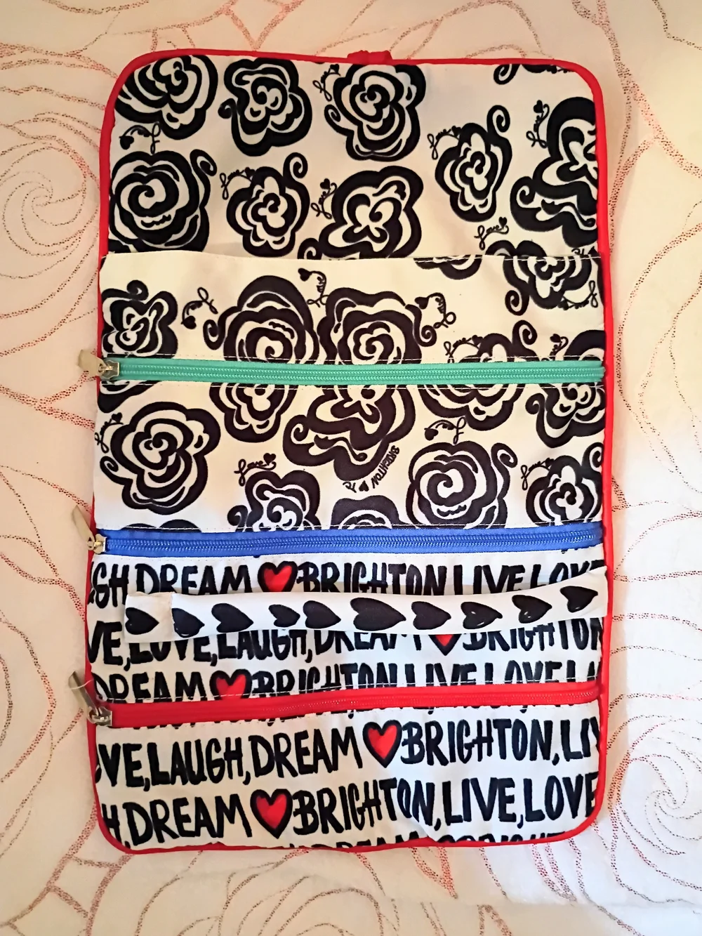 Brighton Red & White 'Love' Graphic Backpack